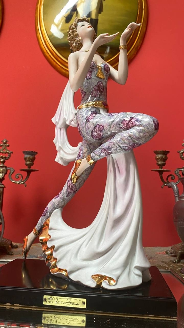 Vittorio Sabadin Art Nouveau Dancing Girl Figurine