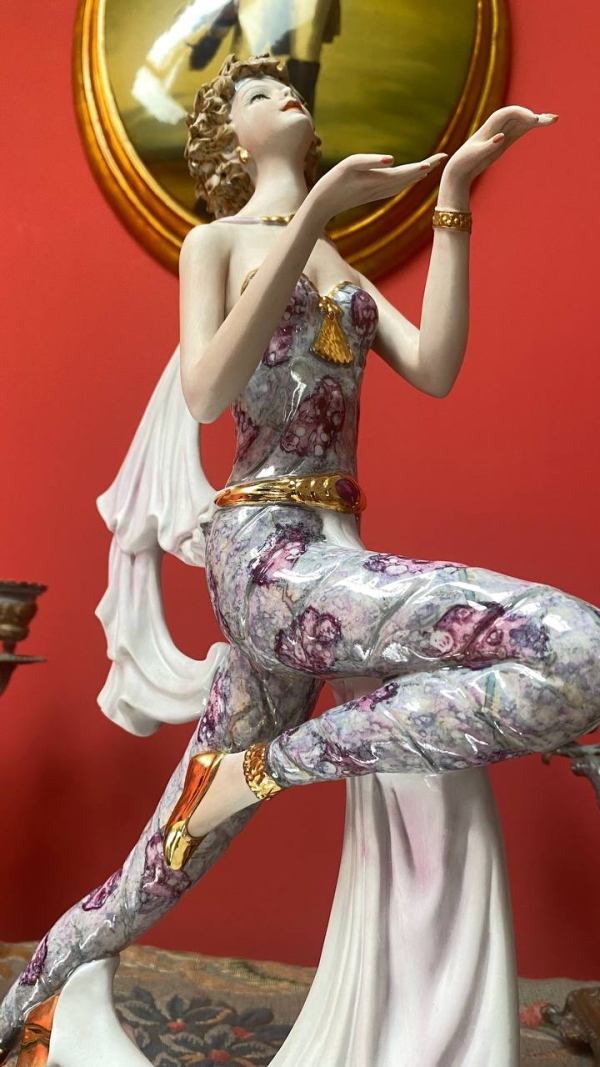 Vittorio Sabadin Art Nouveau Dancing Girl Figurine