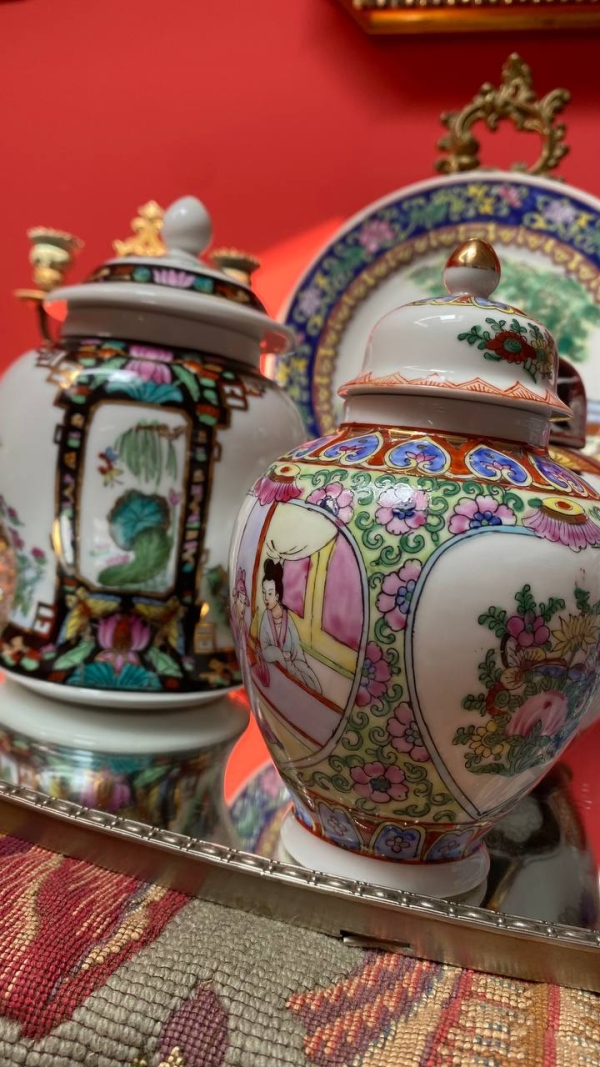 Vintage Chinese Lidded Vase