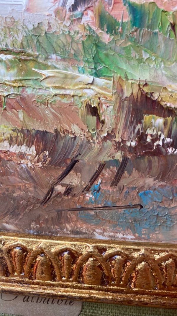 Signed Vintage Landscape by D. Salvatore