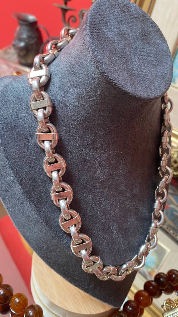 Vintage Italian Chain Necklace in 925 Silver