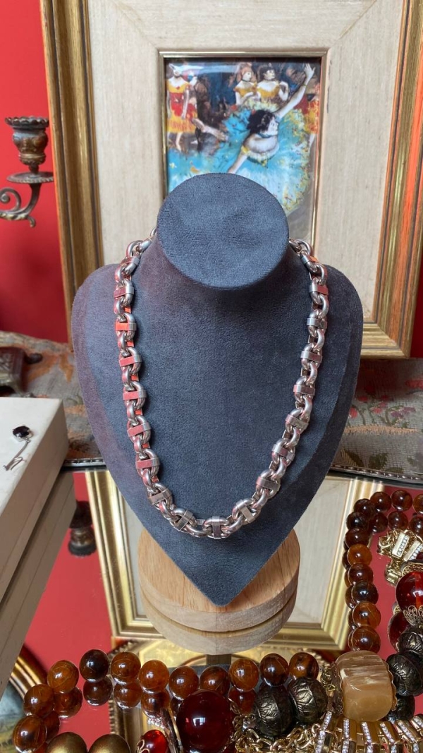 Vintage Italian Chain Necklace in 925 Silver