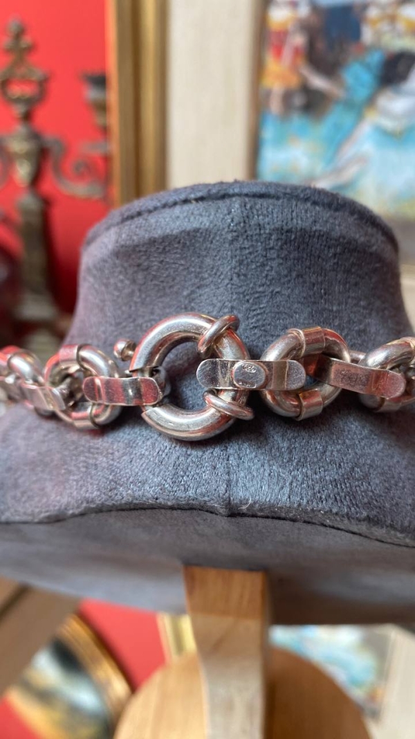 Vintage Italian Chain Necklace in 925 Silver