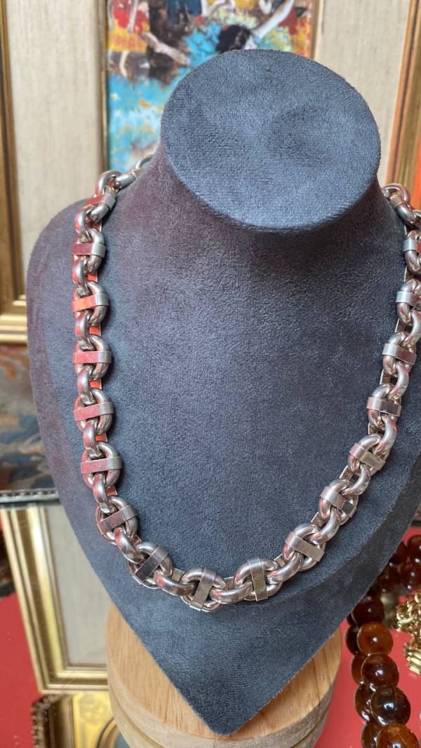 Vintage Italian Chain Necklace in 925 Silver