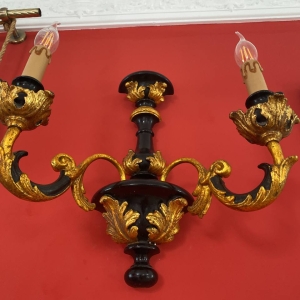 Antique Italian Baroque Wall Sconces, Pair