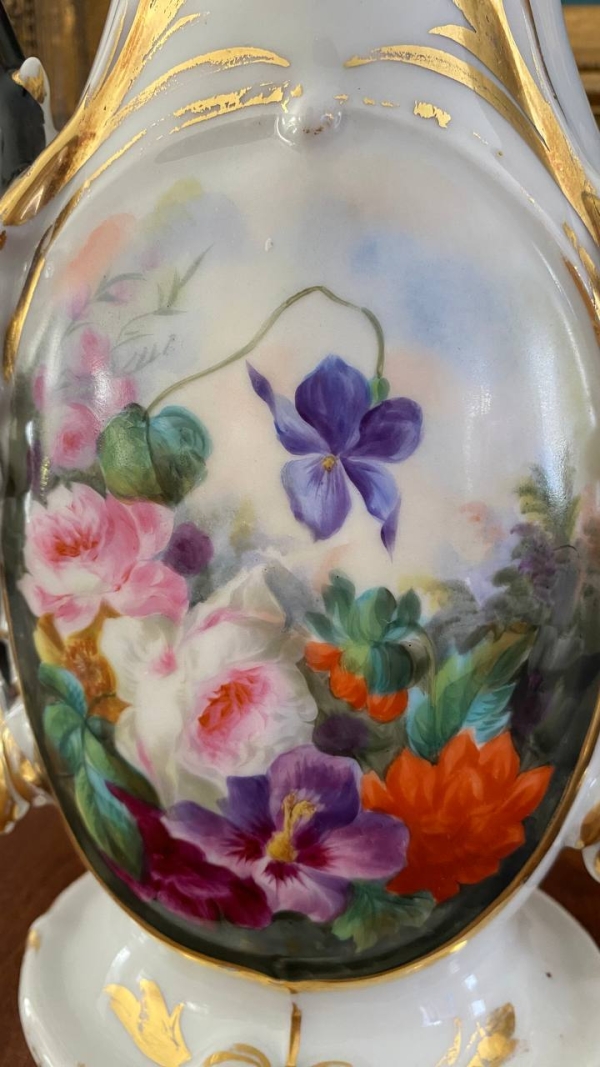 Pair of “Old Paris” Porcelain Vases