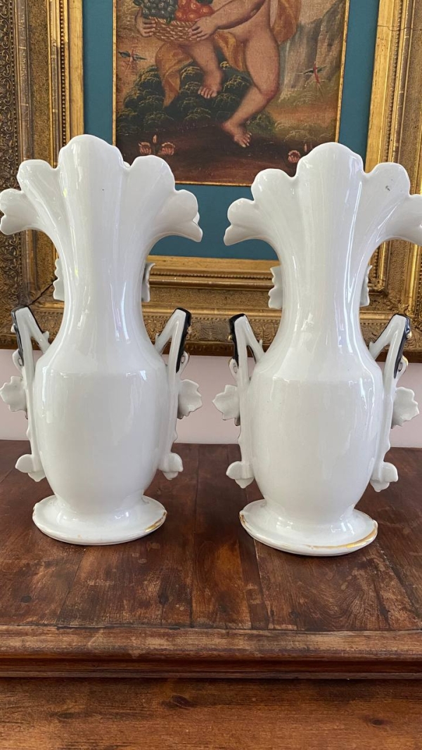 Pair of “Old Paris” Porcelain Vases