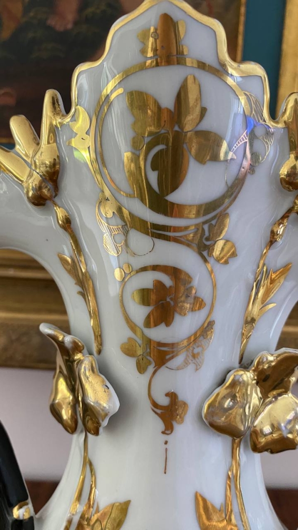 Pair of “Old Paris” Porcelain Vases