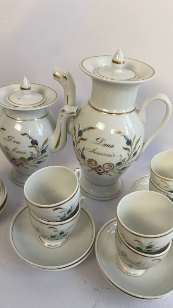 French “Porcelaine Parlante” Coffee and Tea Service