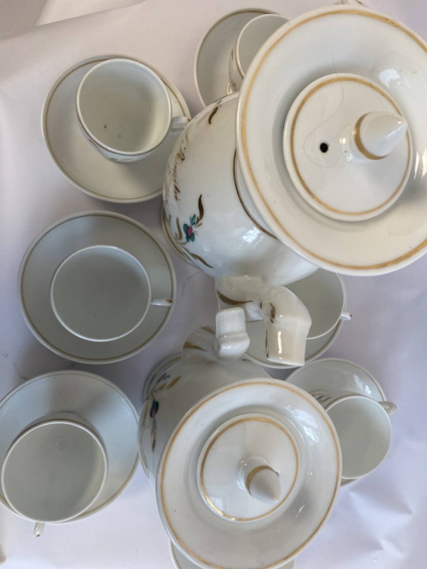 French “Porcelaine Parlante” Coffee and Tea Service