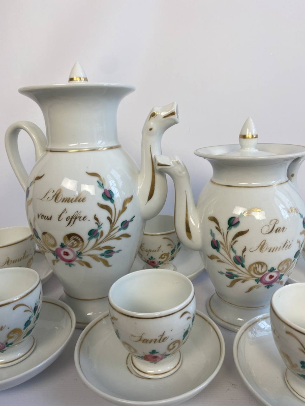 French “Porcelaine Parlante” Coffee and Tea Service