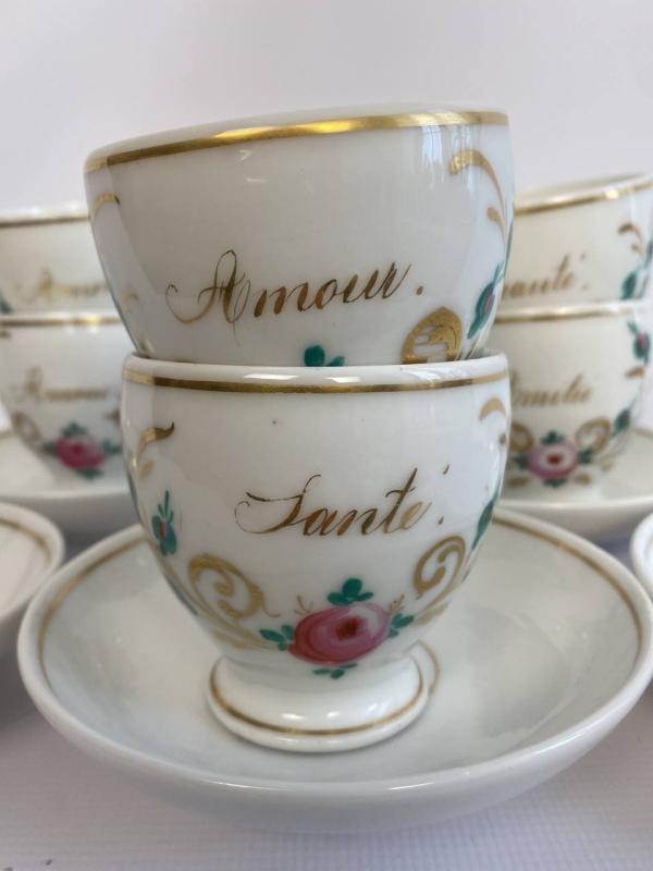 French “Porcelaine Parlante” Coffee and Tea Service