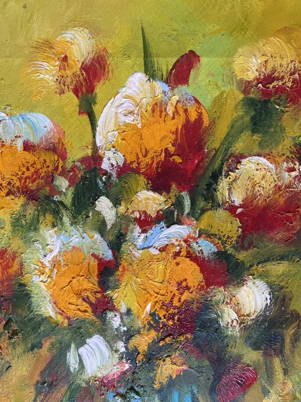 Vintage Still Life “Bouquet in a Blue Vase”