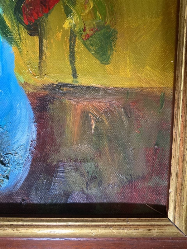 Vintage Still Life “Bouquet in a Blue Vase”