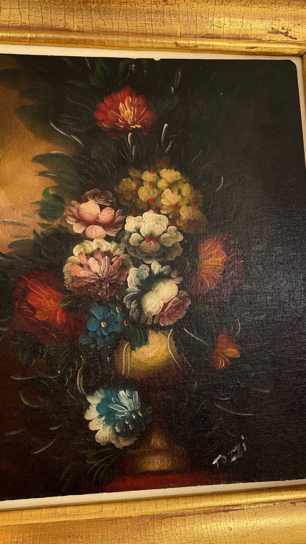 Italian Floral Still Life Signed Tozzi