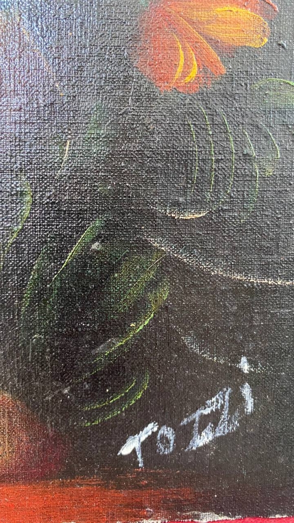 Italian Floral Still Life Signed Tozzi