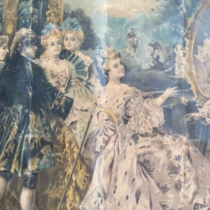 Antique Wall Tapestry “Visit to the Studio”