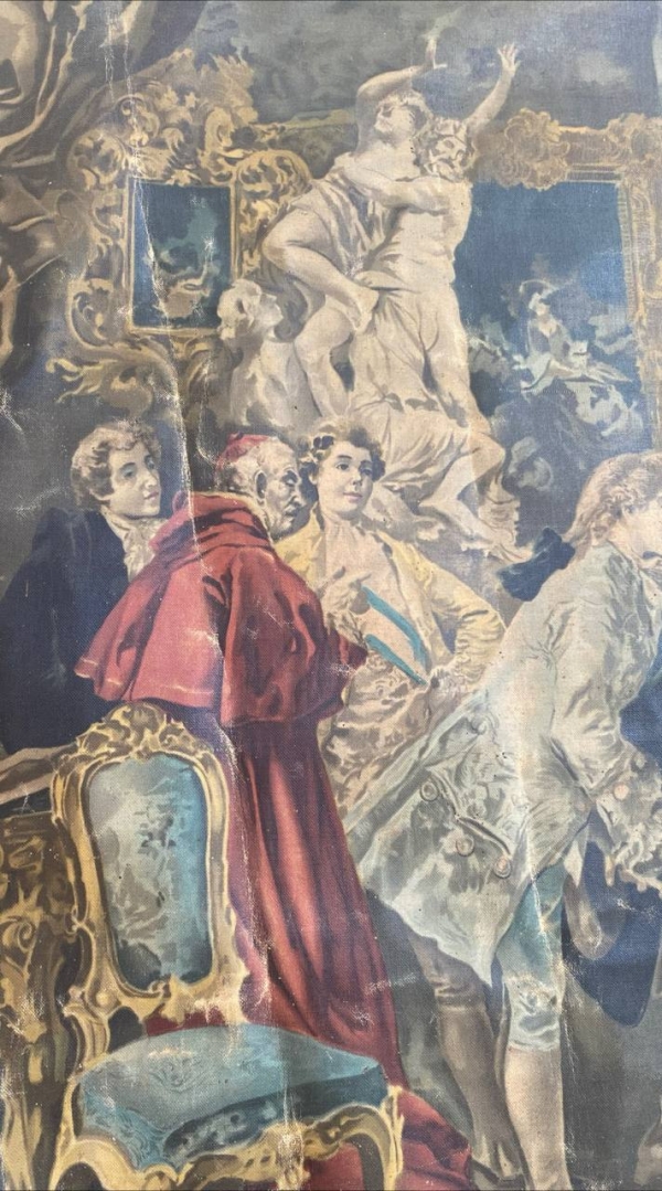 Antique Wall Tapestry “Visit to the Studio”
