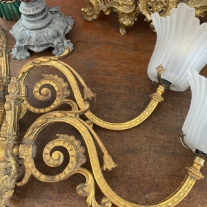 Pair of Gilt Bronze Wall Sconces