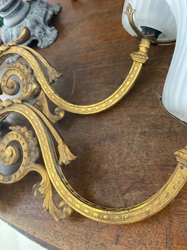 Pair of Gilt Bronze Wall Sconces