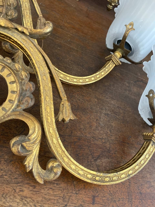Pair of Gilt Bronze Wall Sconces
